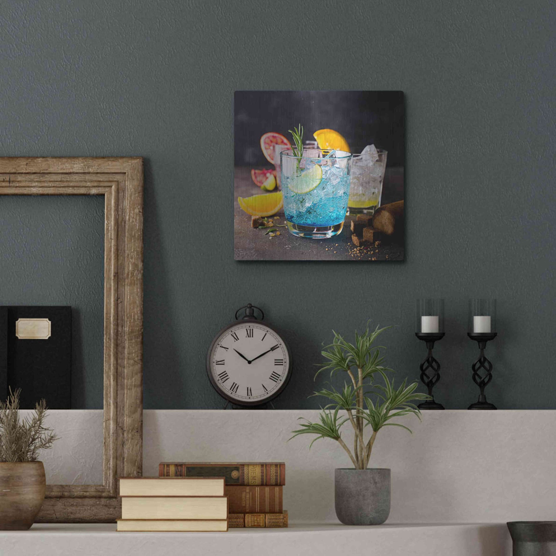 Luxe Metal Art 'Blue Hawaiian Lagoon' by Epic Portfolio, Metal Wall Art,12x12