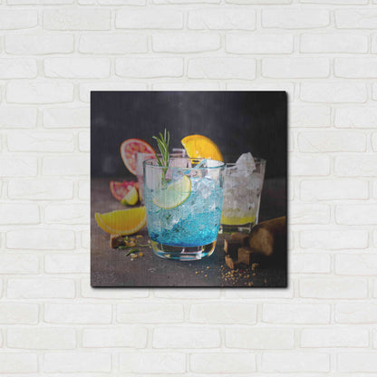 Luxe Metal Art 'Blue Hawaiian Lagoon' by Epic Portfolio, Metal Wall Art,24x24