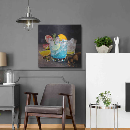 Luxe Metal Art 'Blue Hawaiian Lagoon' by Epic Portfolio, Metal Wall Art,24x24