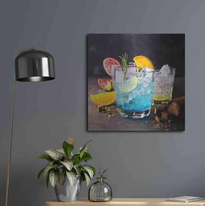 Luxe Metal Art 'Blue Hawaiian Lagoon' by Epic Portfolio, Metal Wall Art,24x24