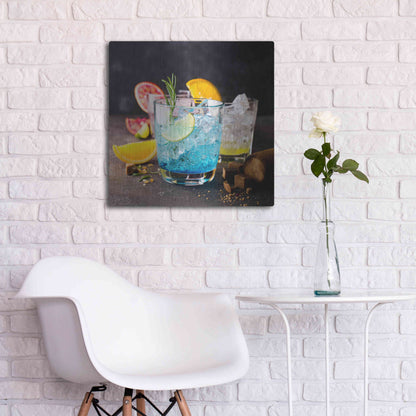 Luxe Metal Art 'Blue Hawaiian Lagoon' by Epic Portfolio, Metal Wall Art,24x24