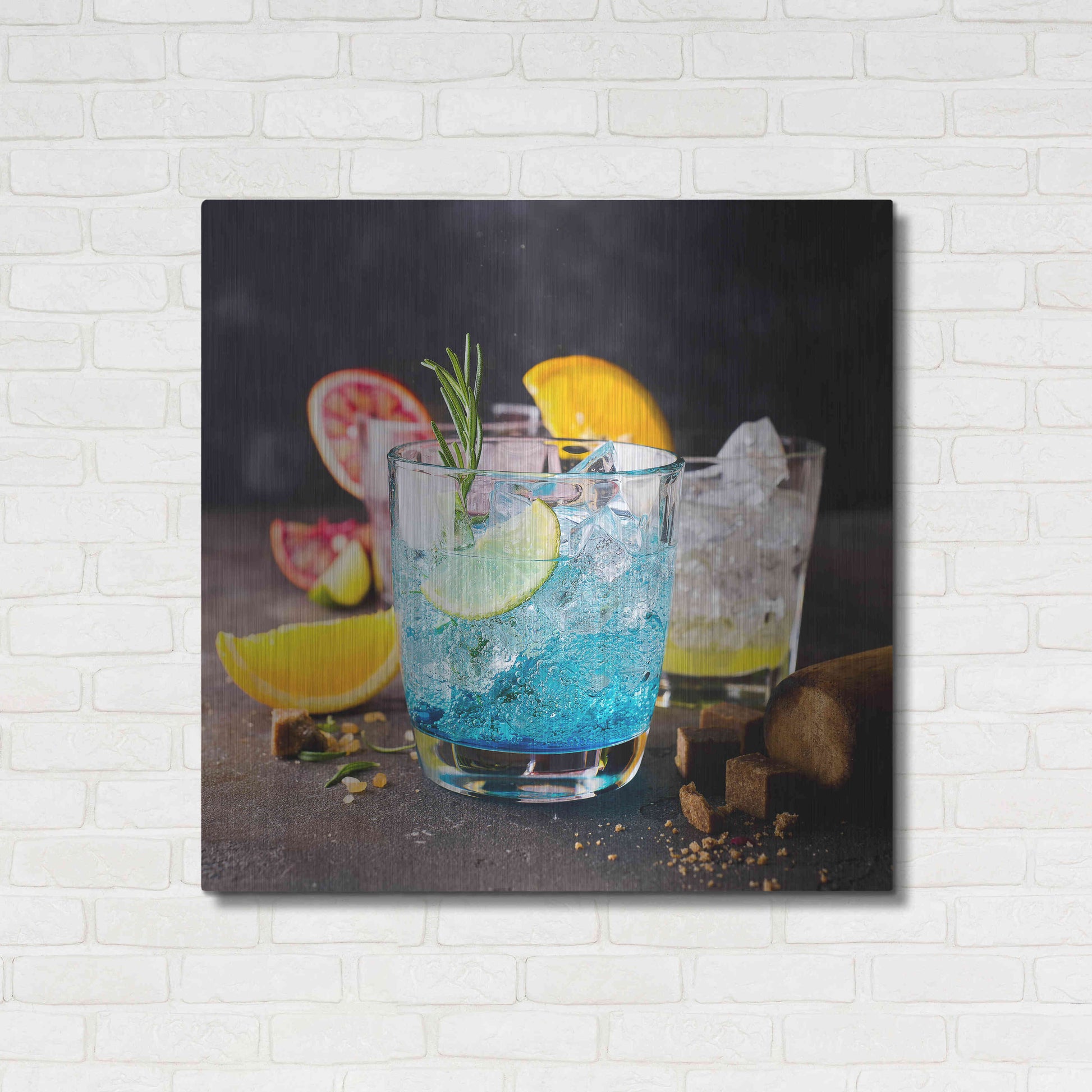 Luxe Metal Art 'Blue Hawaiian Lagoon' by Epic Portfolio, Metal Wall Art,36x36