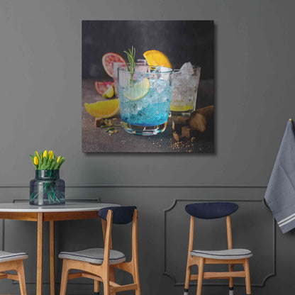 Luxe Metal Art 'Blue Hawaiian Lagoon' by Epic Portfolio, Metal Wall Art,36x36