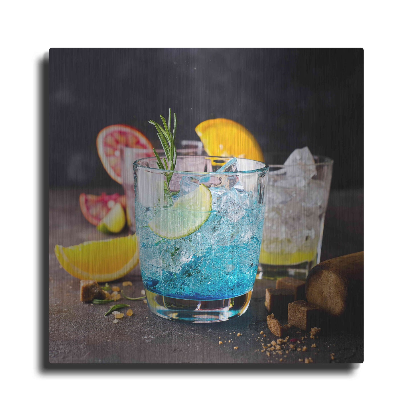 Luxe Metal Art 'Blue Hawaiian Lagoon' by Epic Portfolio, Metal Wall Art