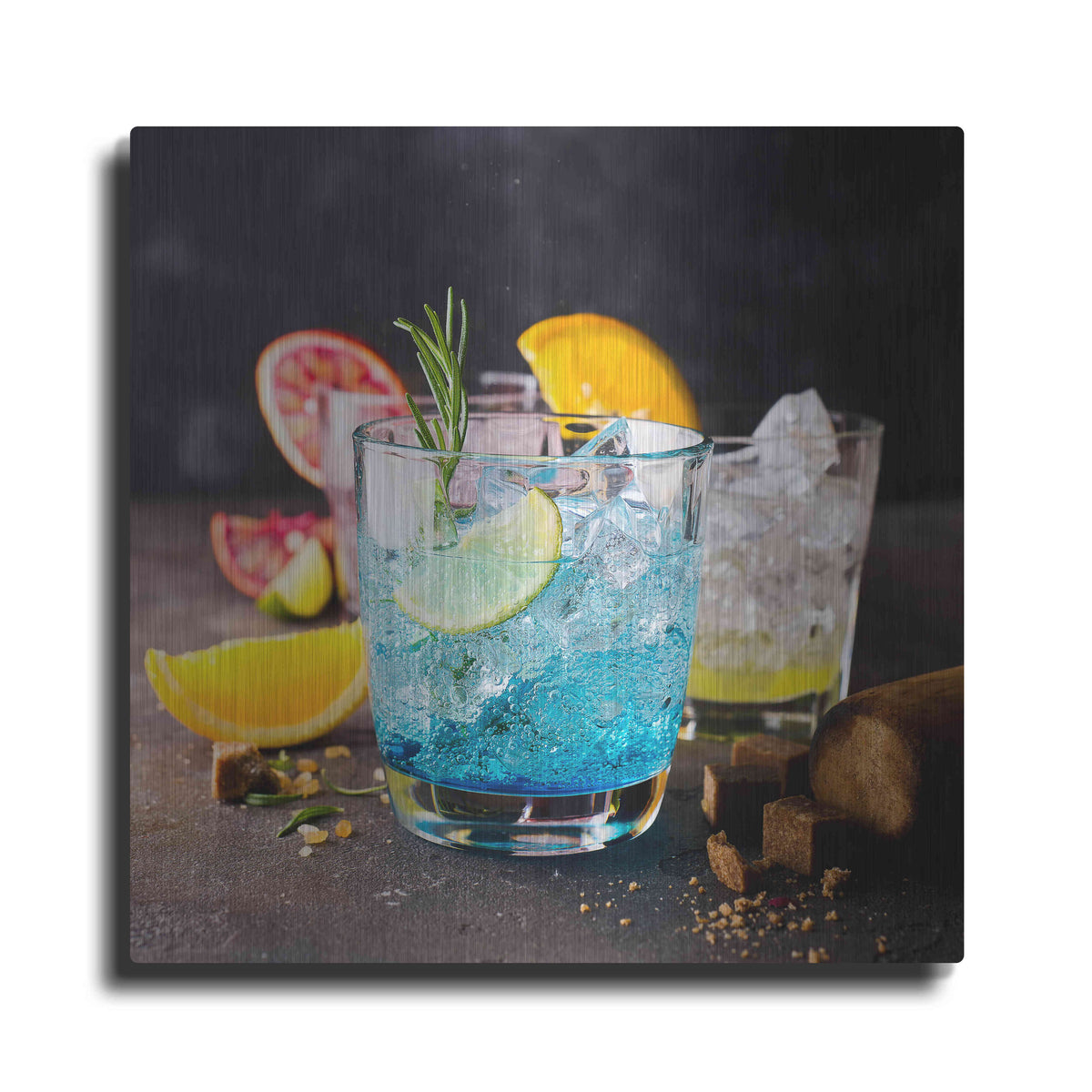 Luxe Metal Art 'Blue Hawaiian Lagoon' by Epic Portfolio, Metal Wall Art
