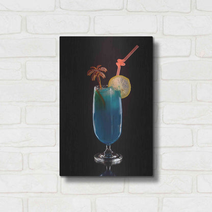 Luxe Metal Art 'Blue Lagoon' by Epic Portfolio, Metal Wall Art,12x16