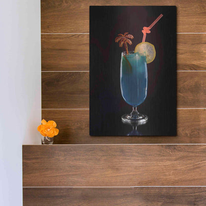 Luxe Metal Art 'Blue Lagoon' by Epic Portfolio, Metal Wall Art,12x16