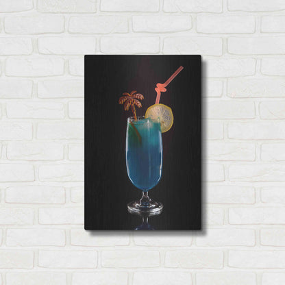 Luxe Metal Art 'Blue Lagoon' by Epic Portfolio, Metal Wall Art,16x24