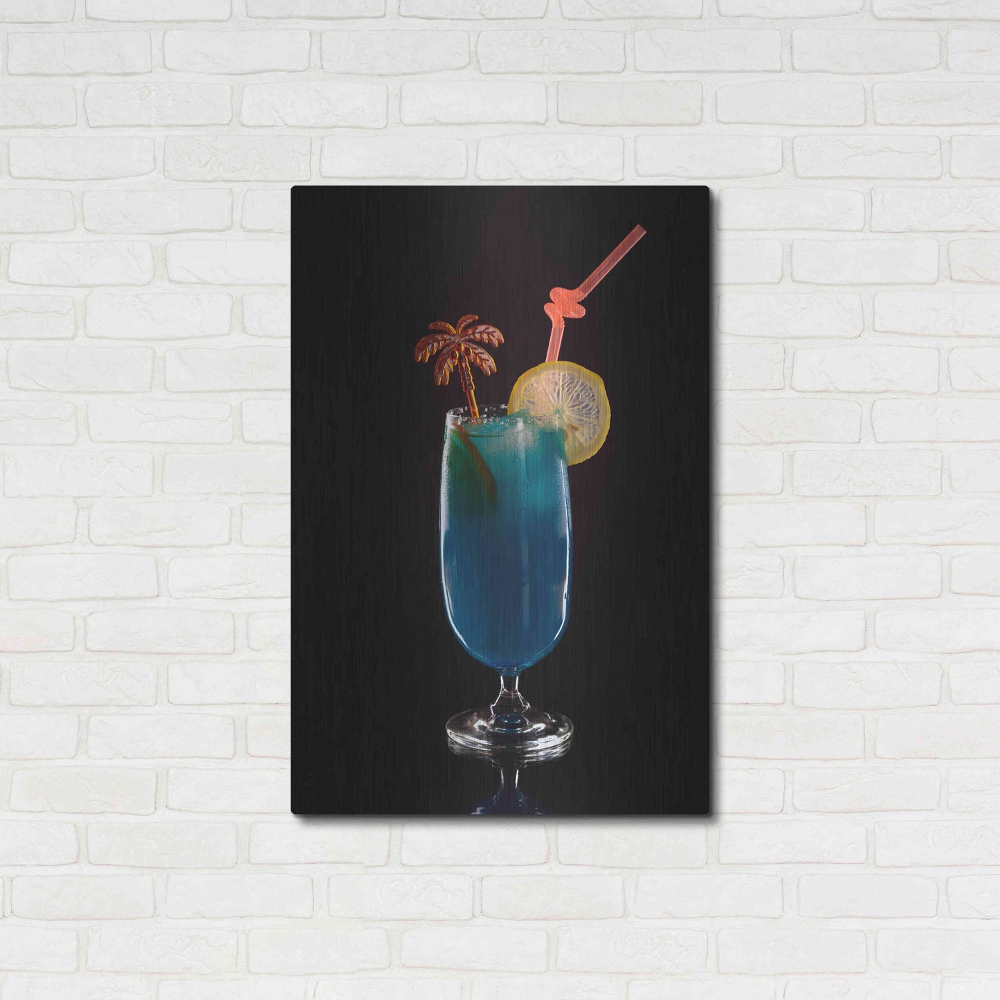 Luxe Metal Art 'Blue Lagoon' by Epic Portfolio, Metal Wall Art,24x36