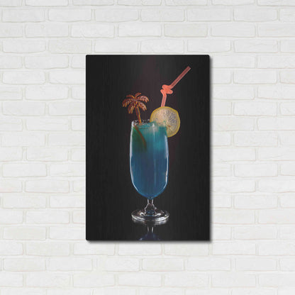 Luxe Metal Art 'Blue Lagoon' by Epic Portfolio, Metal Wall Art,24x36