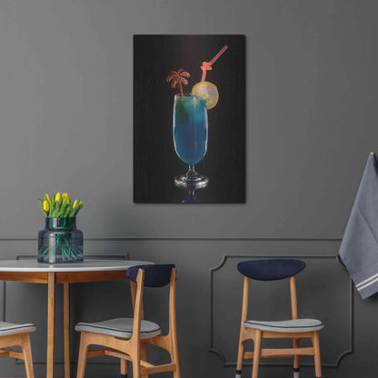 Luxe Metal Art 'Blue Lagoon' by Epic Portfolio, Metal Wall Art,24x36