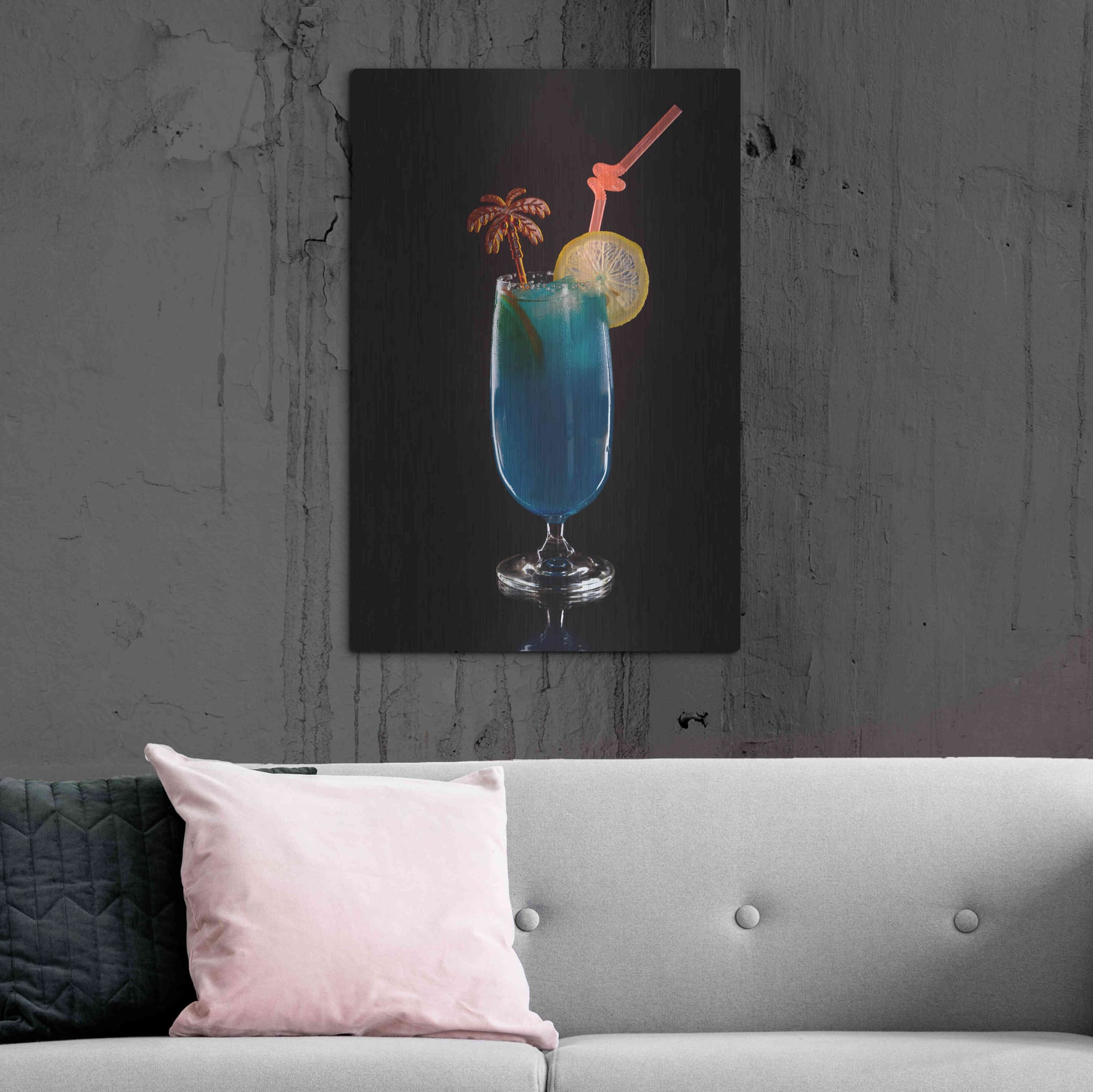 Luxe Metal Art 'Blue Lagoon' by Epic Portfolio, Metal Wall Art,24x36