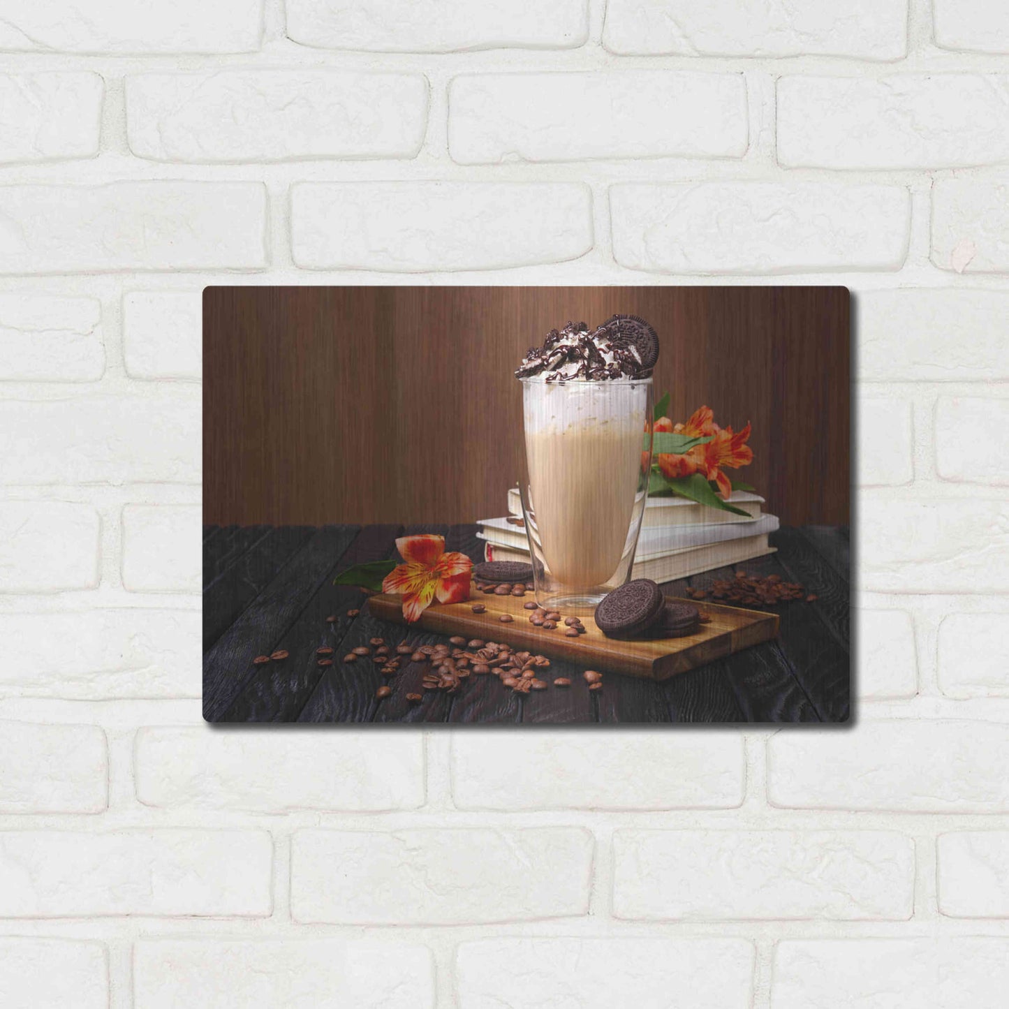 Luxe Metal Art 'Boozy Milkshake' by Epic Portfolio, Metal Wall Art,16x12