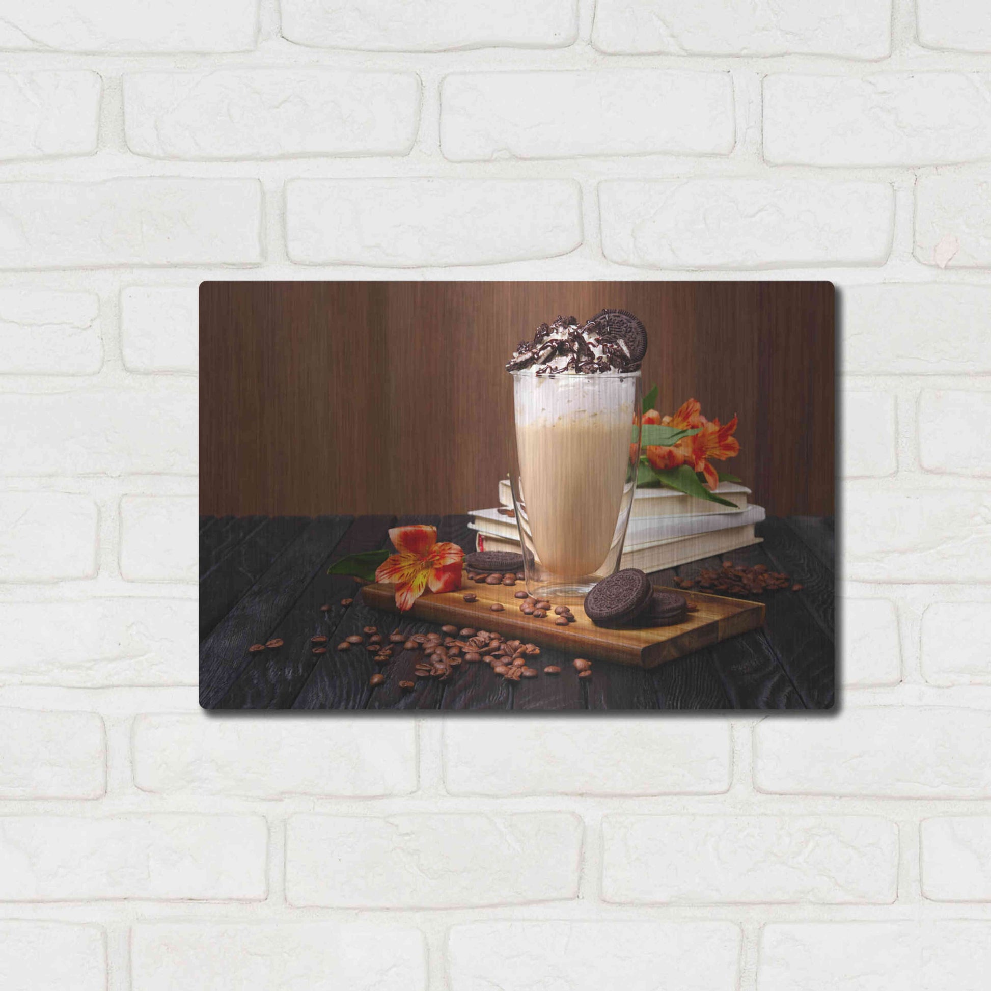 Luxe Metal Art 'Boozy Milkshake' by Epic Portfolio, Metal Wall Art,16x12