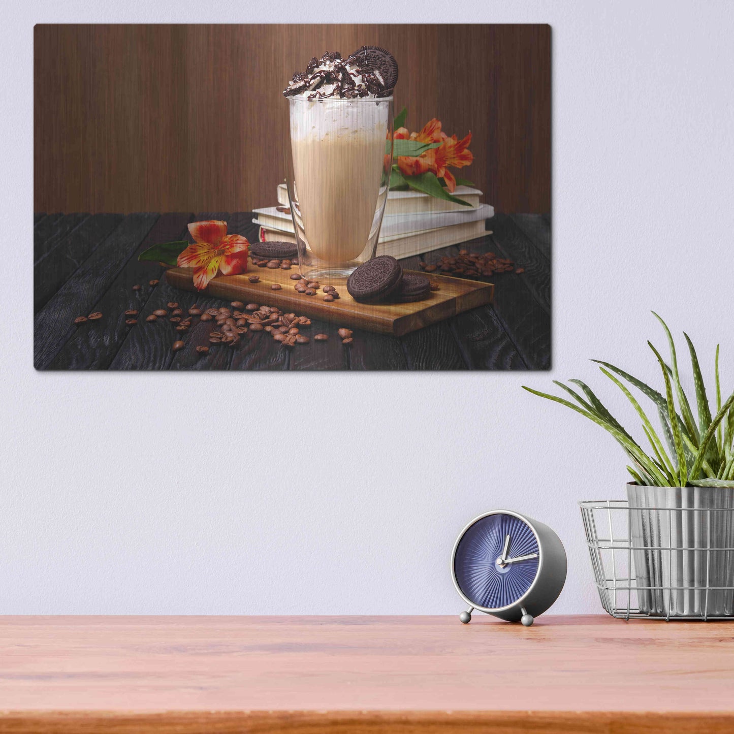 Luxe Metal Art 'Boozy Milkshake' by Epic Portfolio, Metal Wall Art,16x12