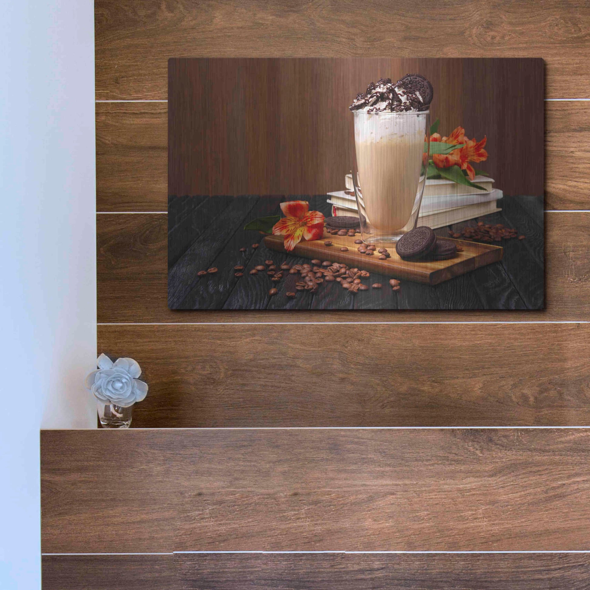 Luxe Metal Art 'Boozy Milkshake' by Epic Portfolio, Metal Wall Art,16x12