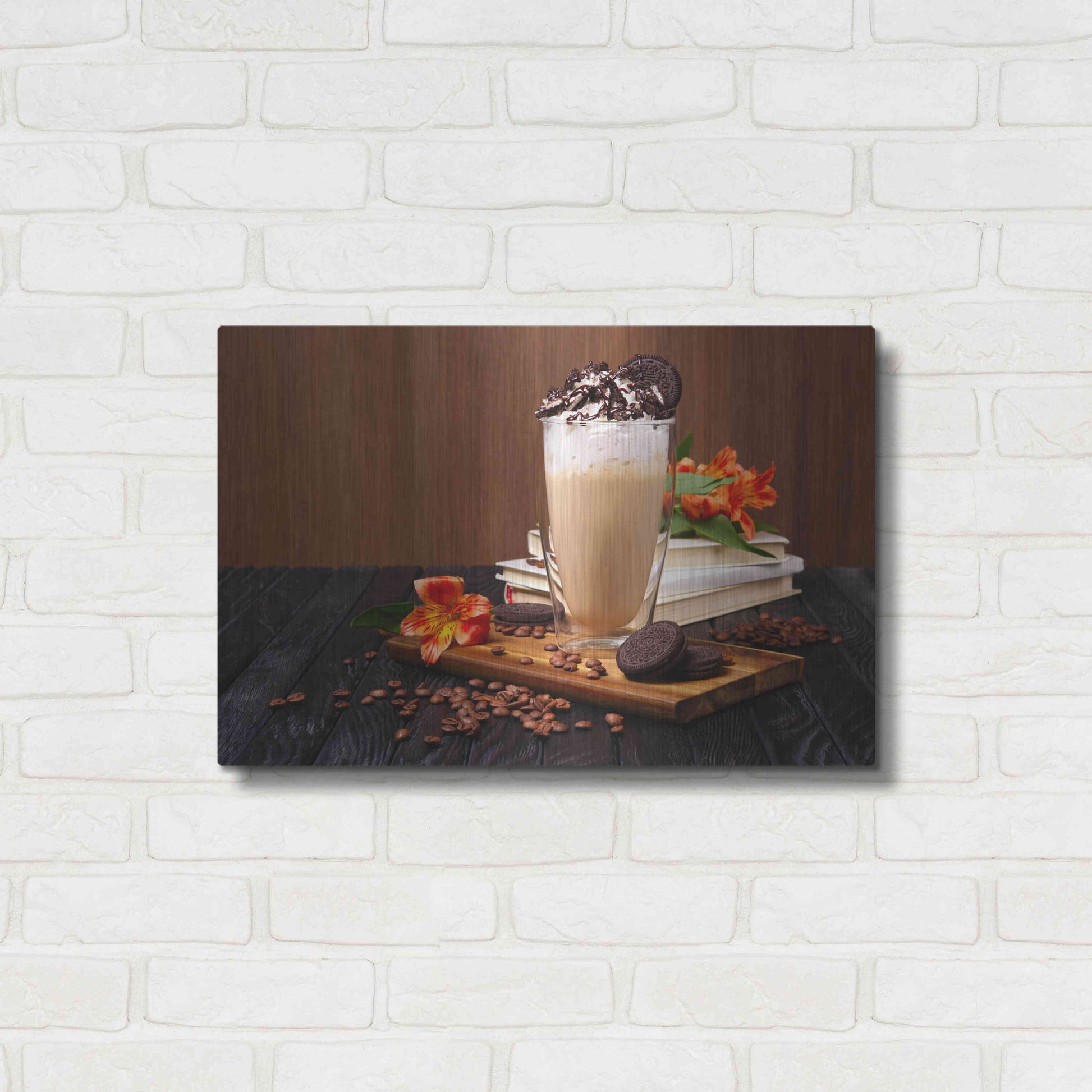 Luxe Metal Art 'Boozy Milkshake' by Epic Portfolio, Metal Wall Art,24x16