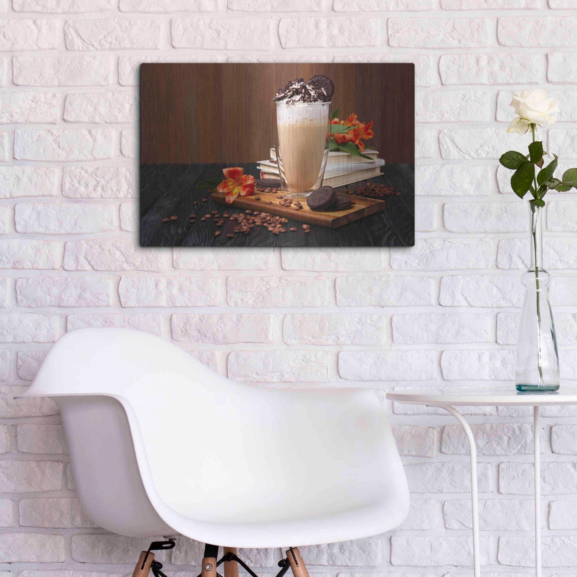 Luxe Metal Art 'Boozy Milkshake' by Epic Portfolio, Metal Wall Art,24x16