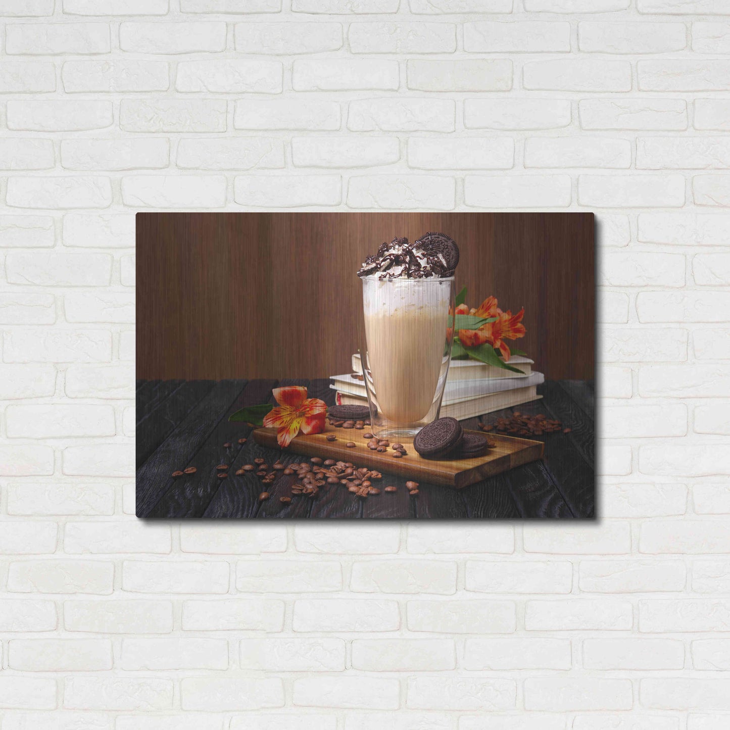 Luxe Metal Art 'Boozy Milkshake' by Epic Portfolio, Metal Wall Art,36x24