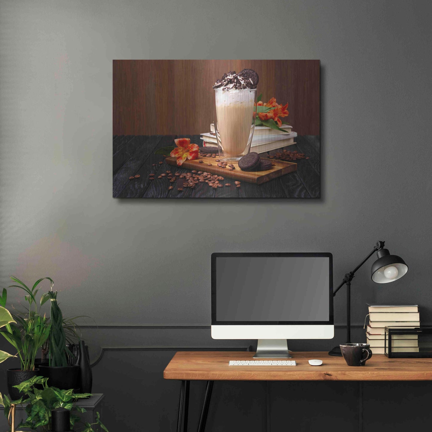 Luxe Metal Art 'Boozy Milkshake' by Epic Portfolio, Metal Wall Art,36x24