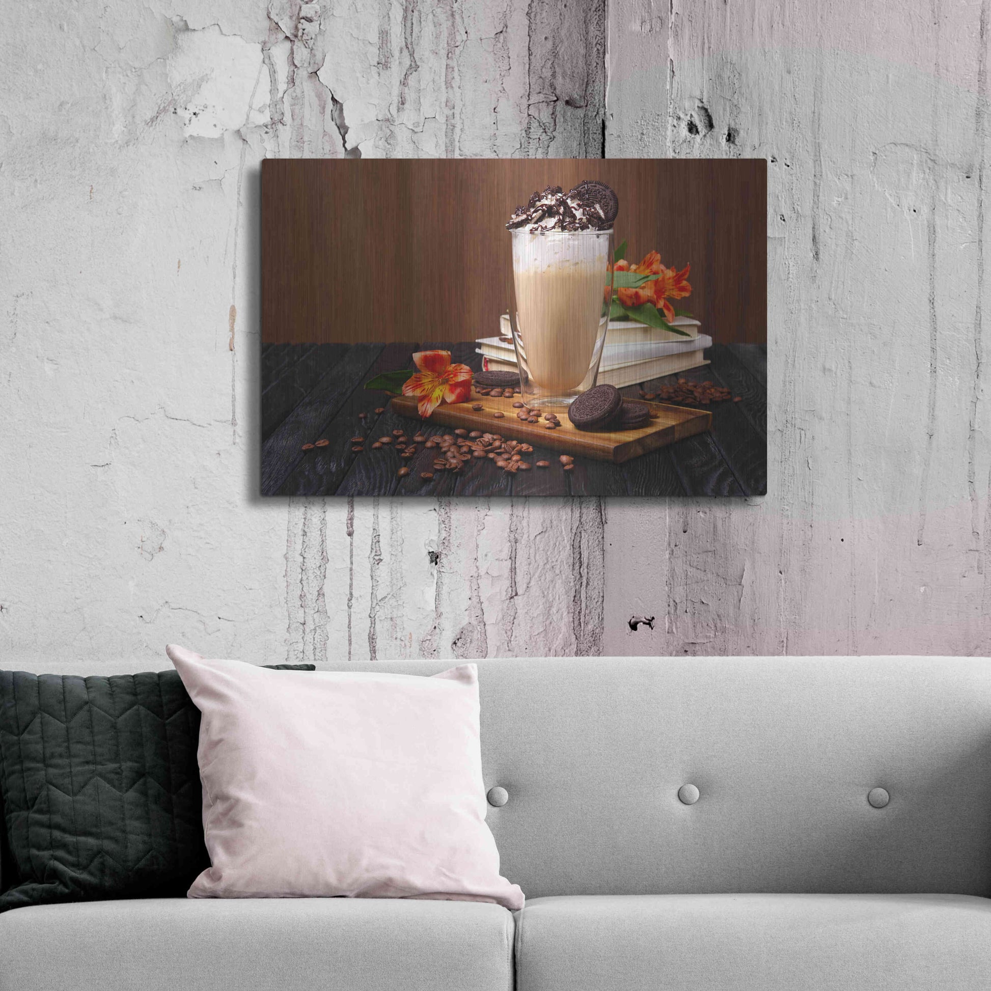 Luxe Metal Art 'Boozy Milkshake' by Epic Portfolio, Metal Wall Art,36x24