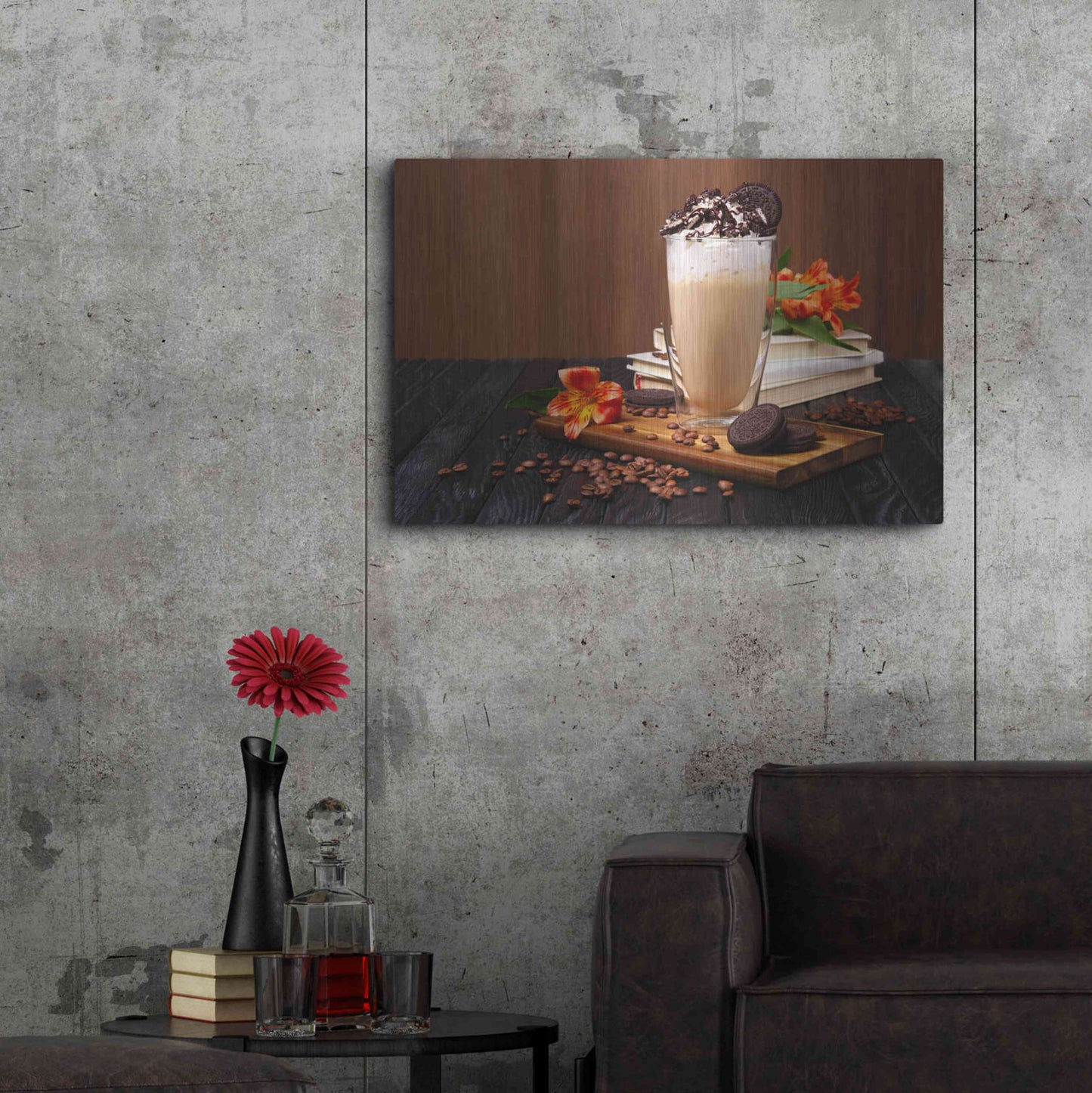 Luxe Metal Art 'Boozy Milkshake' by Epic Portfolio, Metal Wall Art,36x24