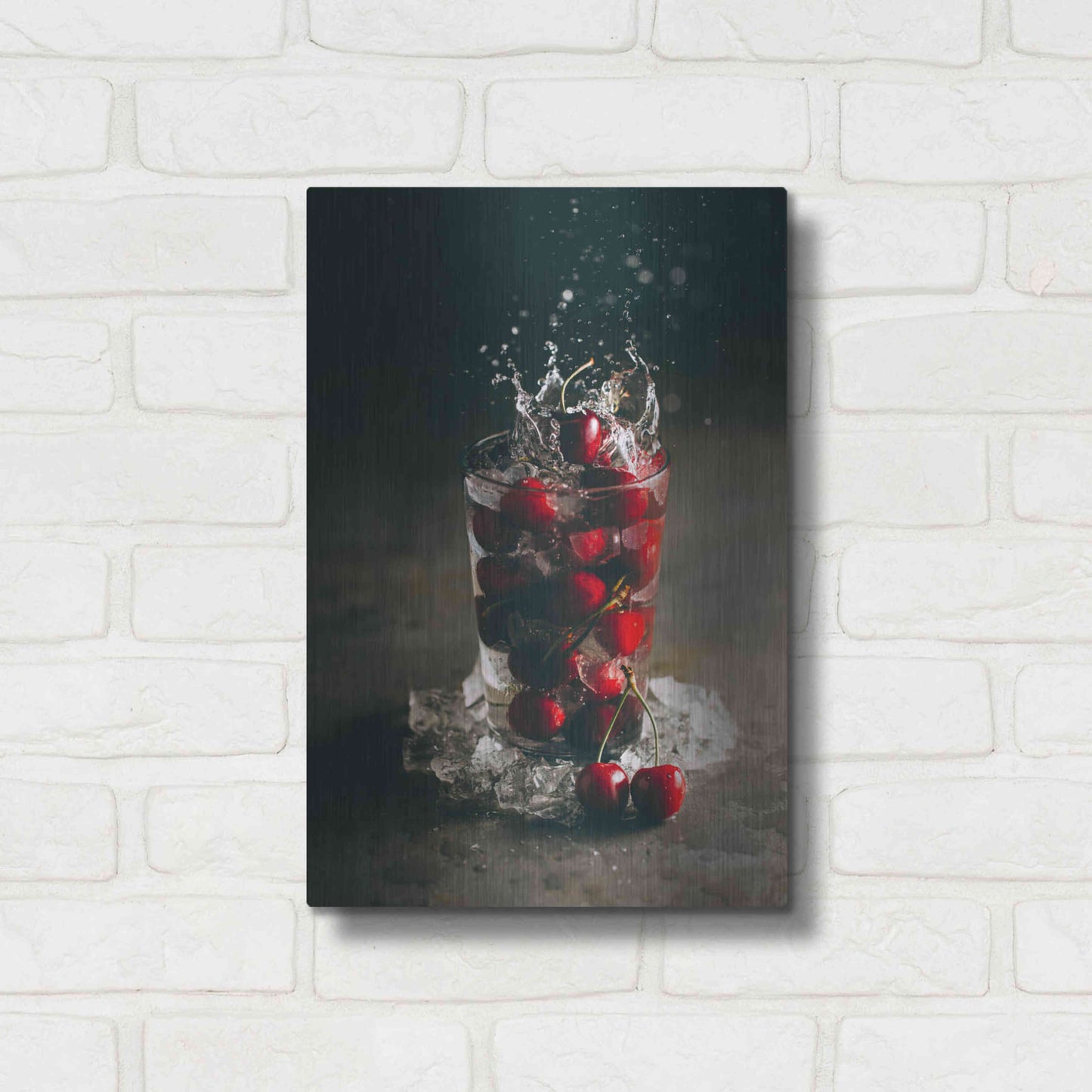 Luxe Metal Art 'Cherry Limeade Gin and Tonic' by Epic Portfolio, Metal Wall Art,12x16