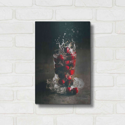 Luxe Metal Art 'Cherry Limeade Gin and Tonic' by Epic Portfolio, Metal Wall Art,12x16