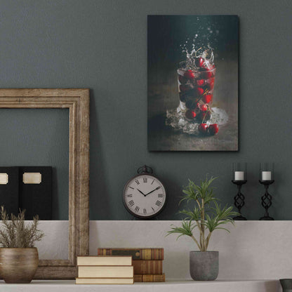 Luxe Metal Art 'Cherry Limeade Gin and Tonic' by Epic Portfolio, Metal Wall Art,12x16