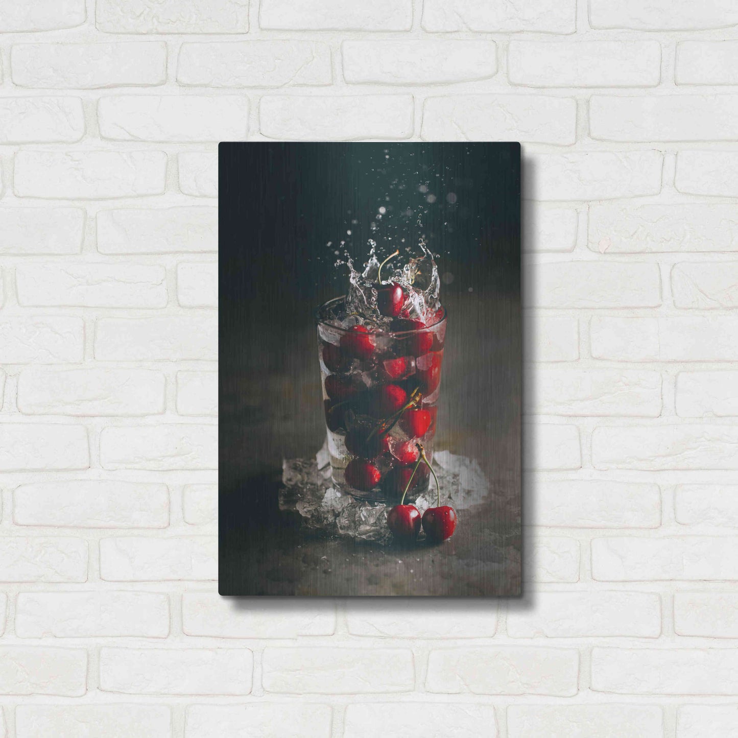Luxe Metal Art 'Cherry Limeade Gin and Tonic' by Epic Portfolio, Metal Wall Art,16x24