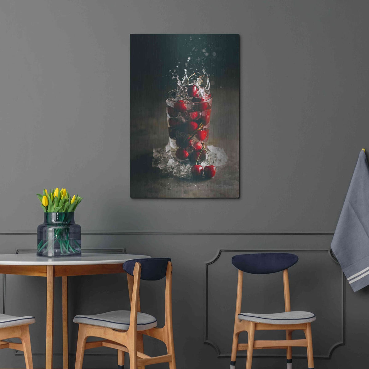 'Cherry Limeade Gin and Tonic' by Luxe Metal Portfolio – Metal Wall Art, 24x36 room view