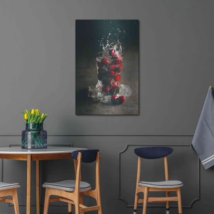 Luxe Metal Art 'Cherry Limeade Gin and Tonic' by Epic Portfolio, Metal Wall Art,24x36