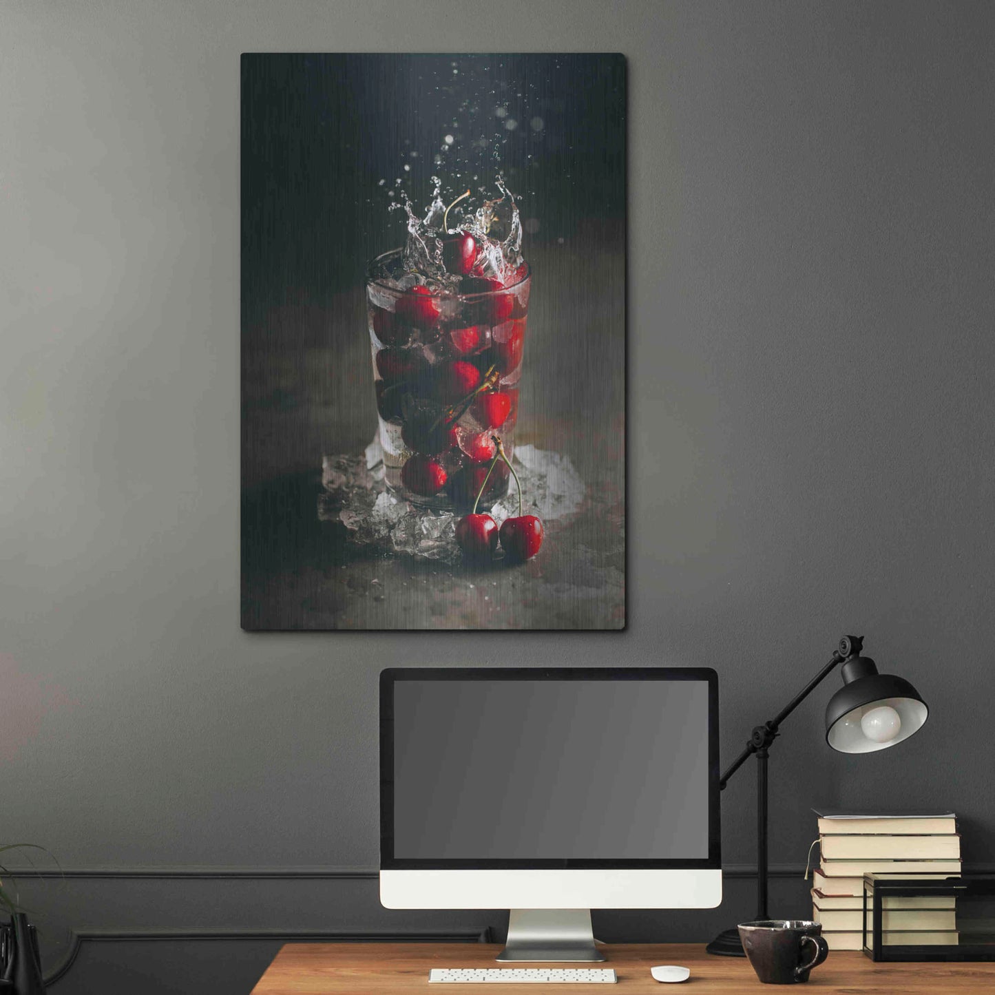 Luxe Metal Art 'Cherry Limeade Gin and Tonic' by Epic Portfolio, Metal Wall Art,24x36