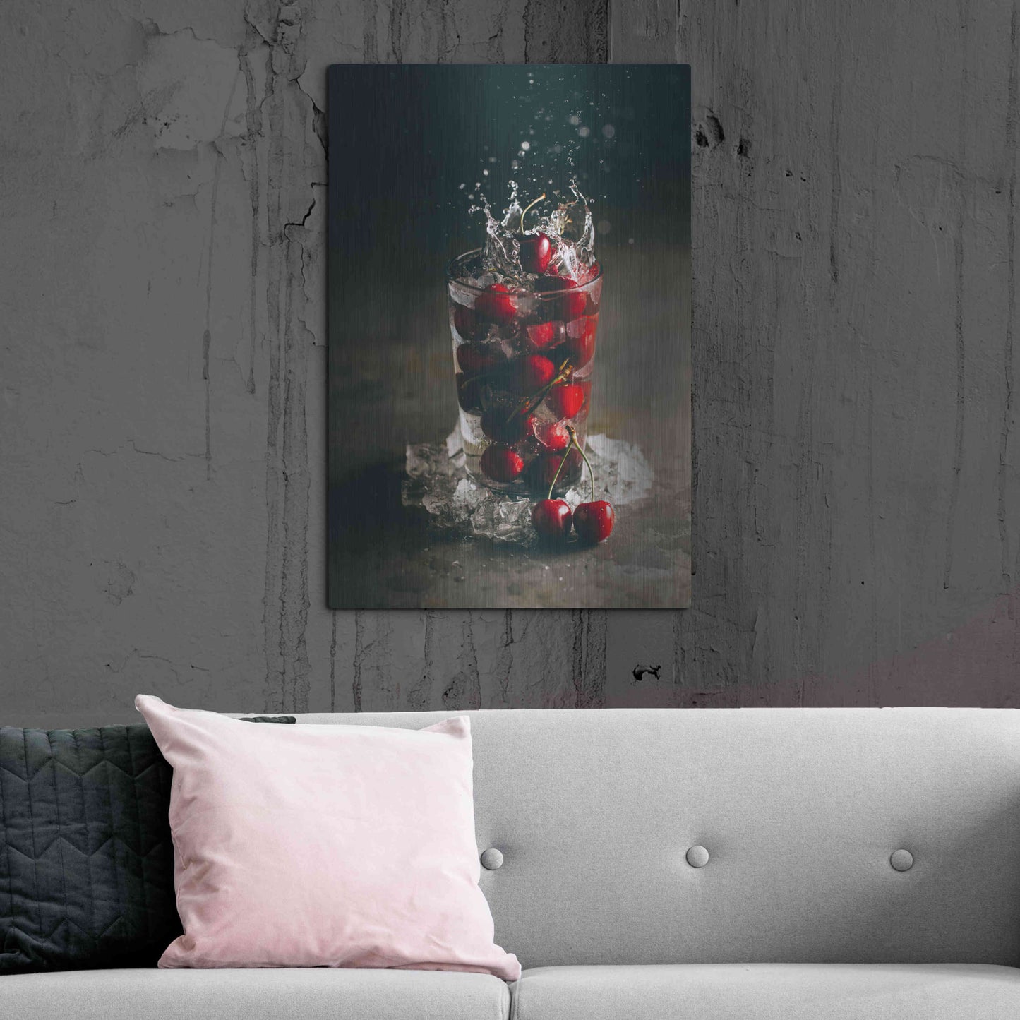Luxe Metal Art 'Cherry Limeade Gin and Tonic' by Epic Portfolio, Metal Wall Art,24x36