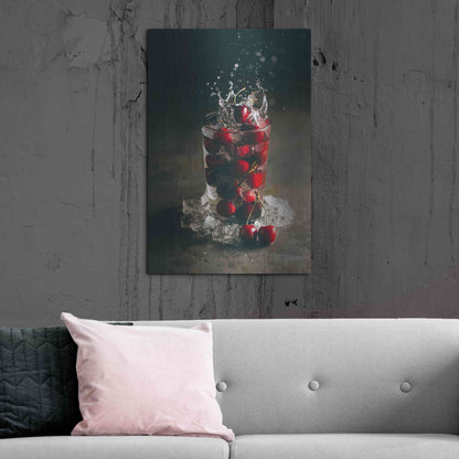 Luxe Metal Art 'Cherry Limeade Gin and Tonic' by Epic Portfolio, Metal Wall Art,24x36