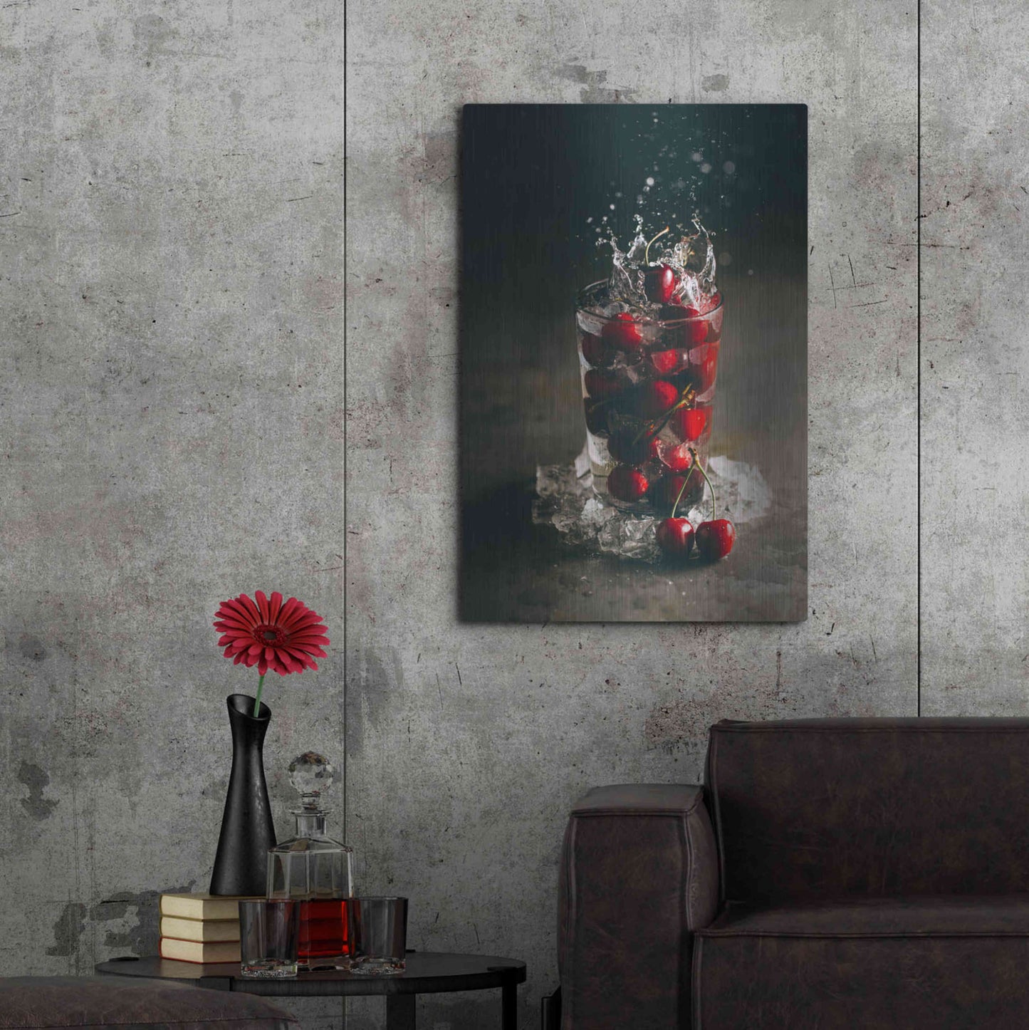 Luxe Metal Art 'Cherry Limeade Gin and Tonic' by Epic Portfolio, Metal Wall Art,24x36