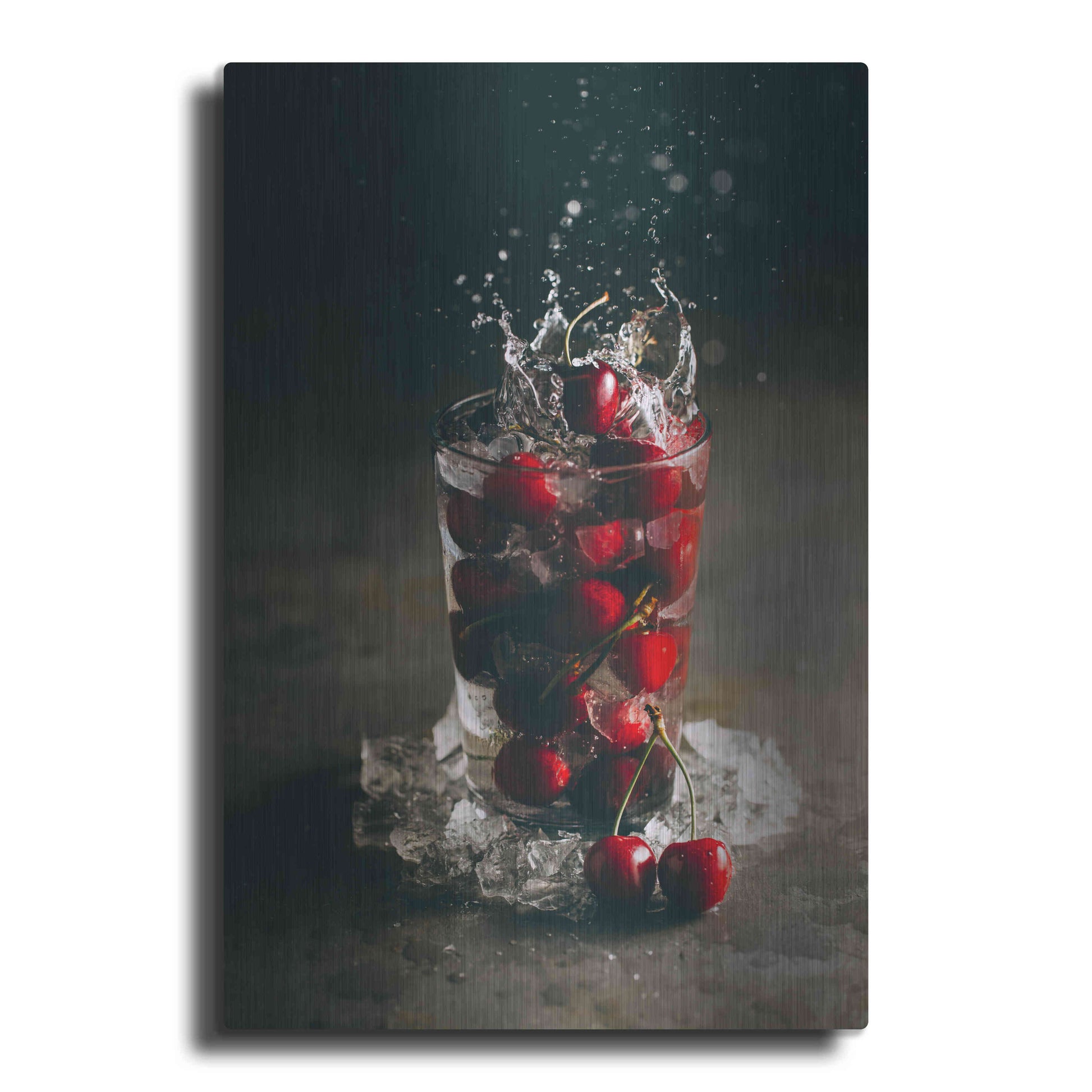 Luxe Metal Art 'Cherry Limeade Gin and Tonic' by Epic Portfolio, Metal Wall Art