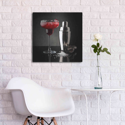 Luxe Metal Art 'Cherry Margarita' by Epic Portfolio, Metal Wall Art,24x24