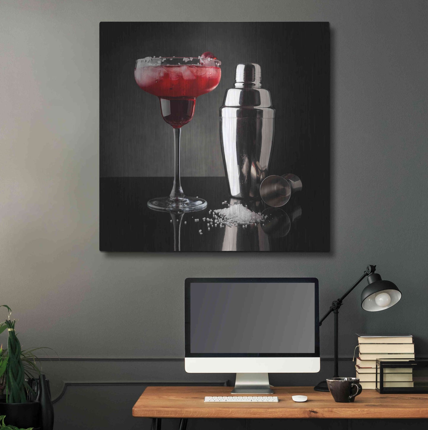 Luxe Metal Art 'Cherry Margarita' by Epic Portfolio, Metal Wall Art,36x36