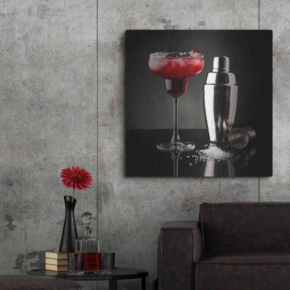 Luxe Metal Art 'Cherry Margarita' by Epic Portfolio, Metal Wall Art,36x36