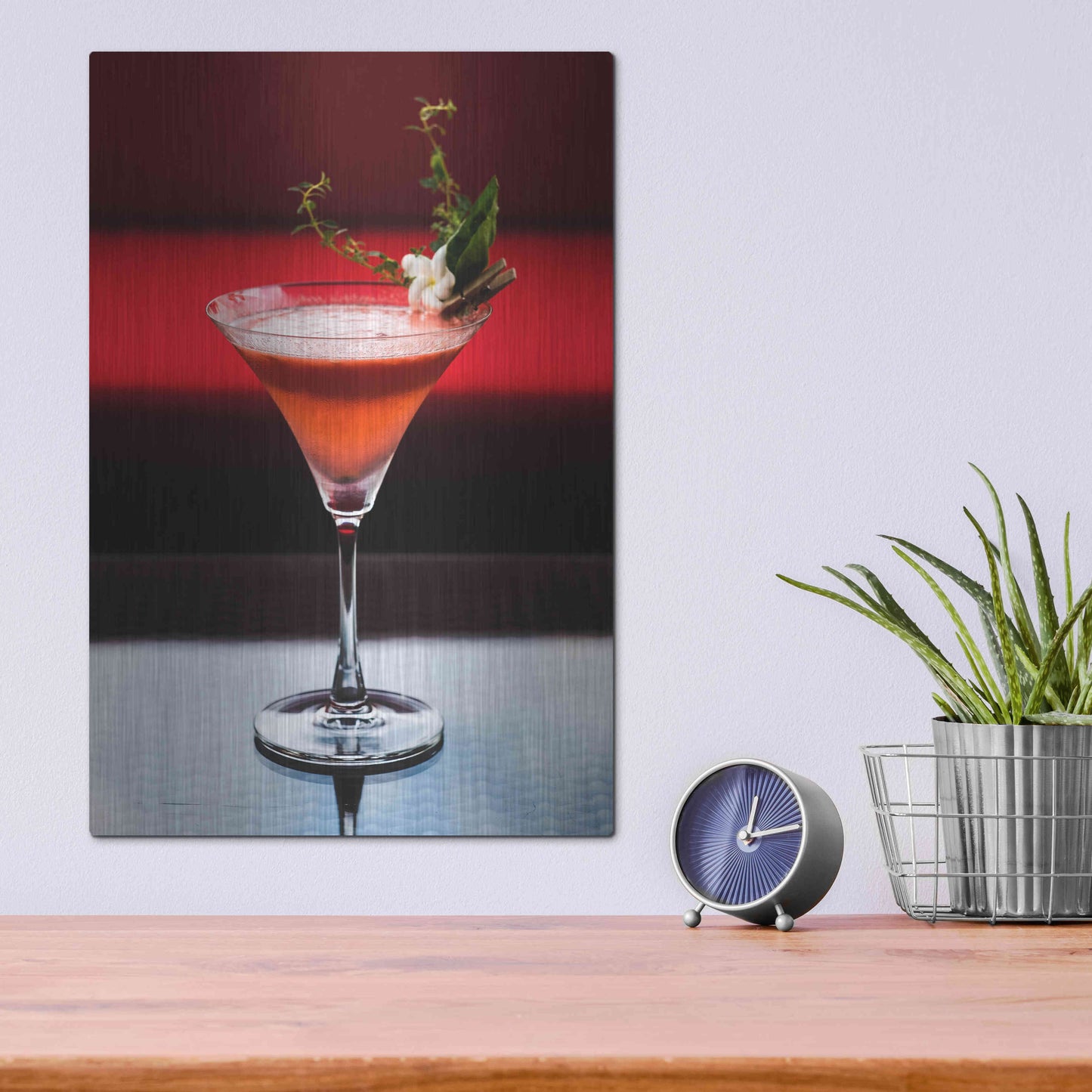 Luxe Metal Art 'Cocktails' by Epic Portfolio, Metal Wall Art,12x16