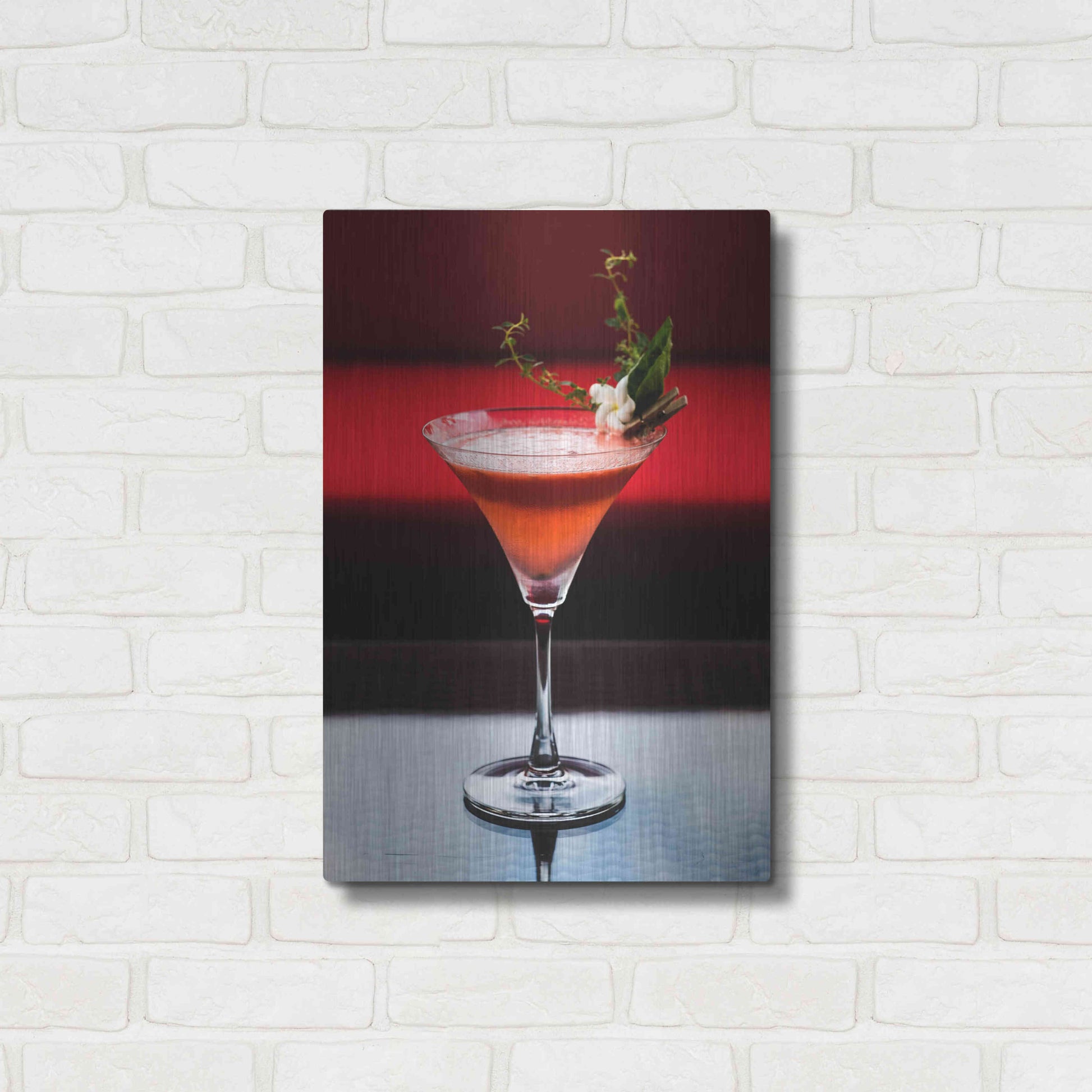 Luxe Metal Art 'Cocktails' by Epic Portfolio, Metal Wall Art,16x24