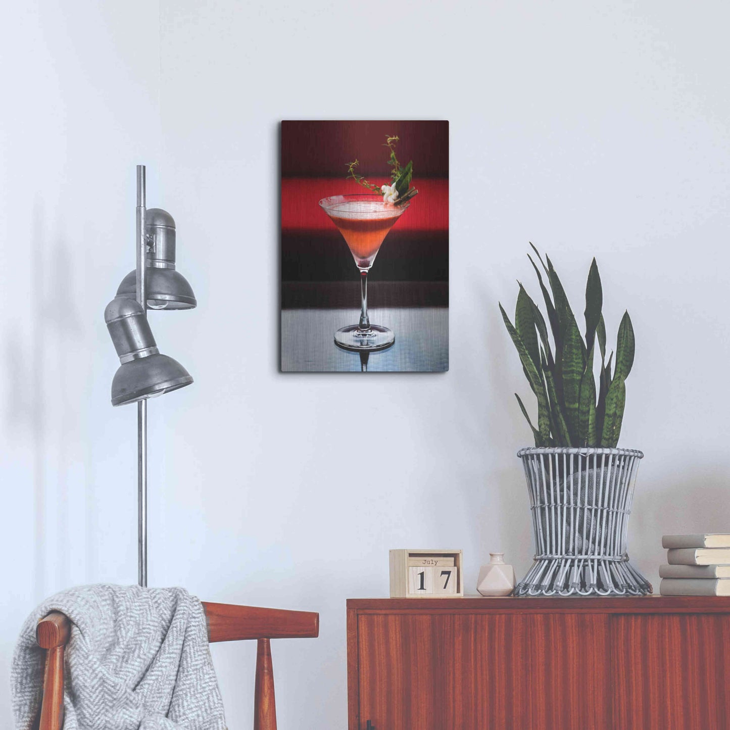 Luxe Metal Art 'Cocktails' by Epic Portfolio, Metal Wall Art,16x24