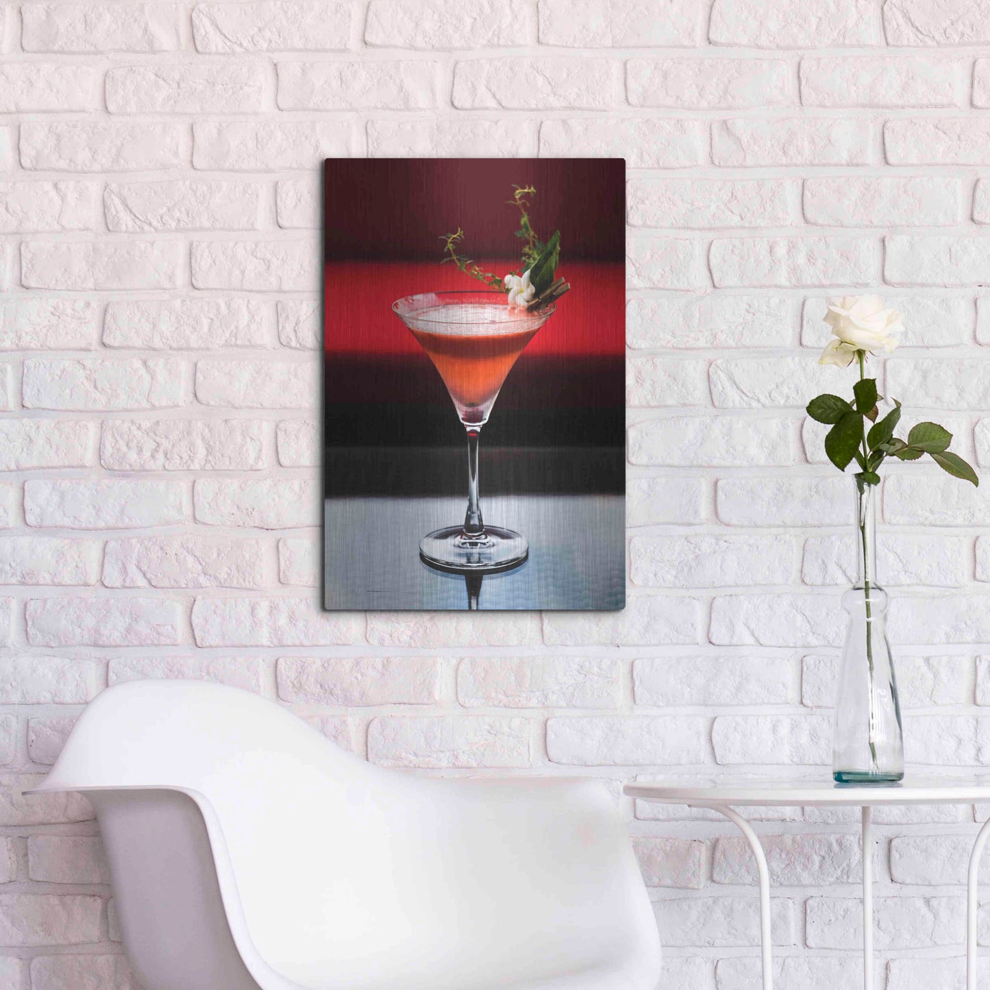 Luxe Metal Art 'Cocktails' by Epic Portfolio, Metal Wall Art,16x24