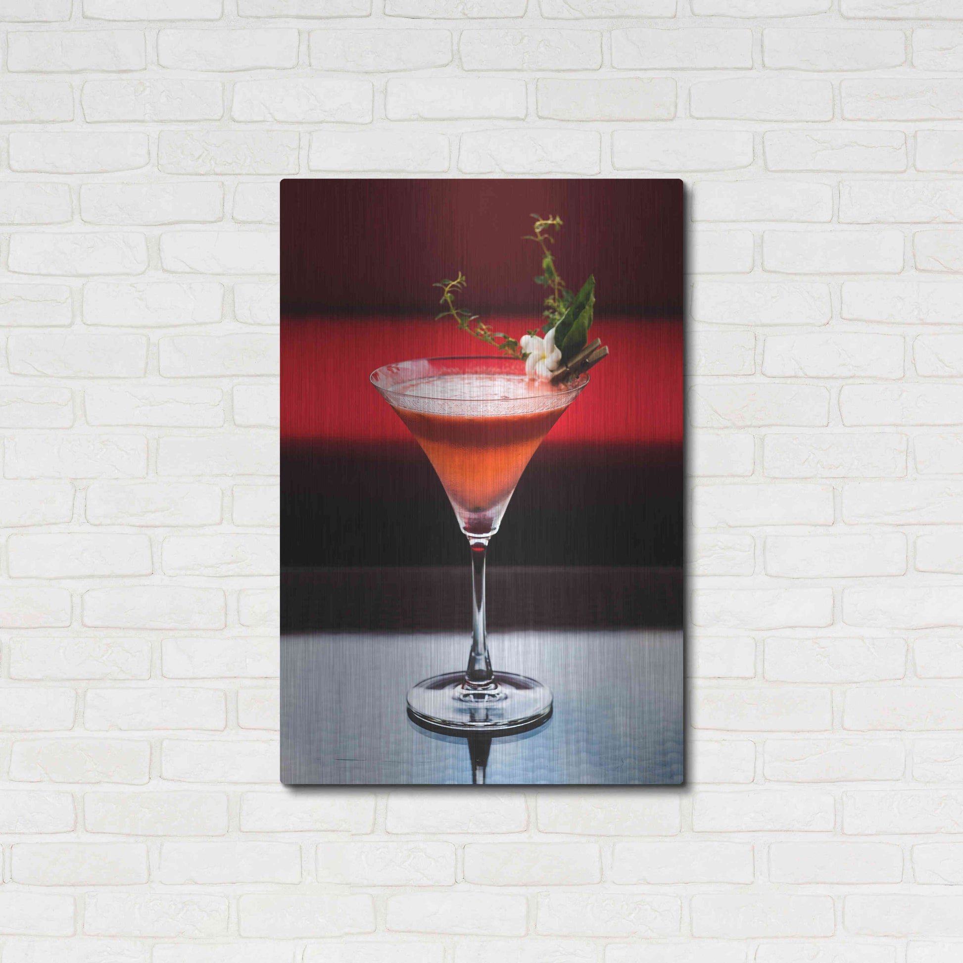 Luxe Metal Art 'Cocktails' by Epic Portfolio, Metal Wall Art,24x36