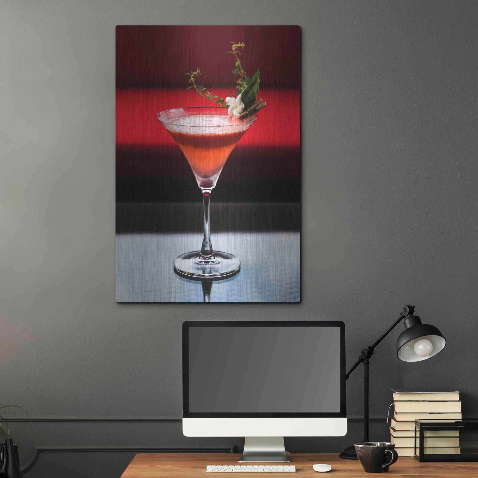 Luxe Metal Art 'Cocktails' by Epic Portfolio, Metal Wall Art,24x36