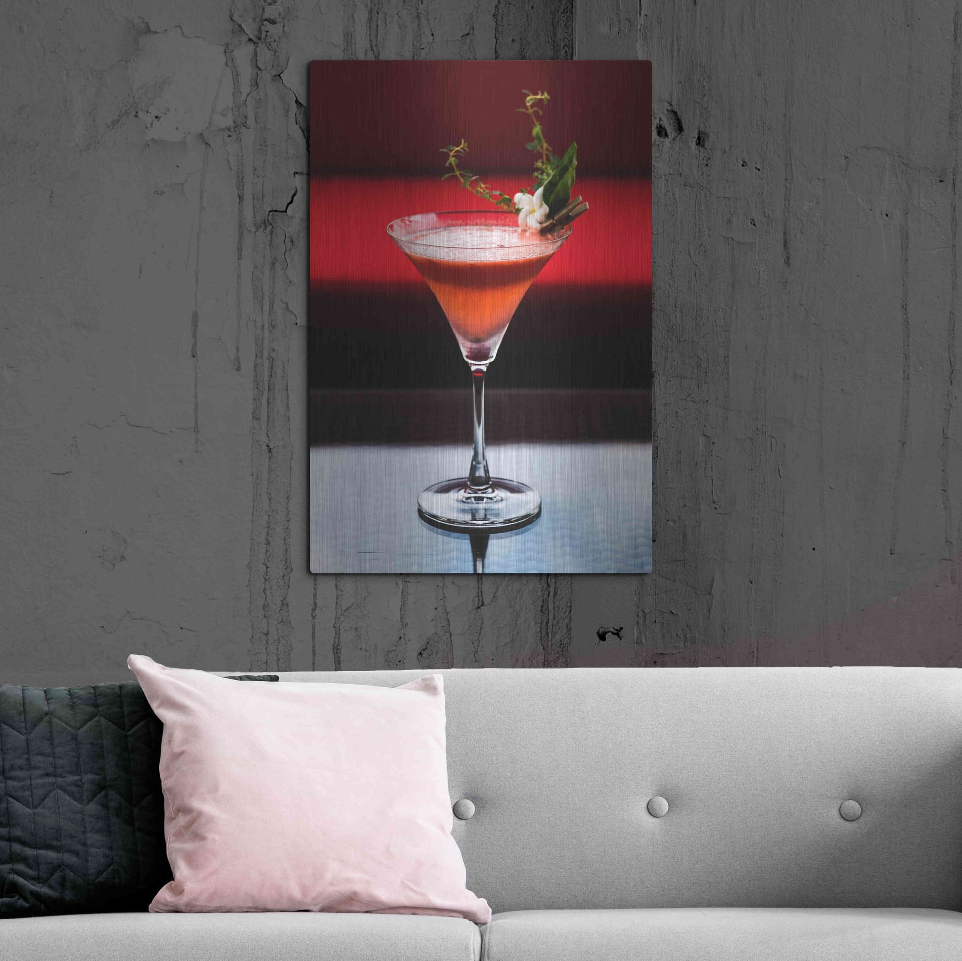 Luxe Metal Art 'Cocktails' by Epic Portfolio, Metal Wall Art,24x36