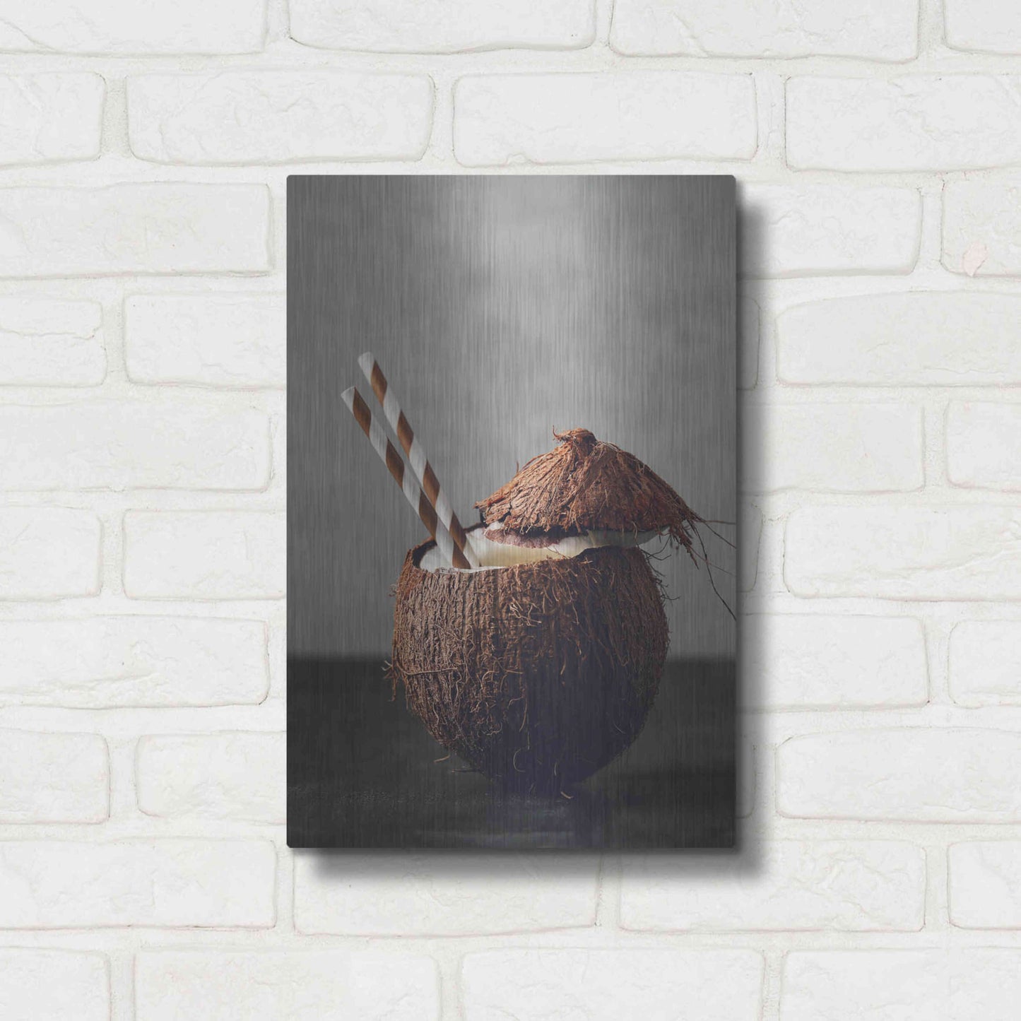 Luxe Metal Art 'Coconut Rum' by Epic Portfolio, Metal Wall Art,12x16