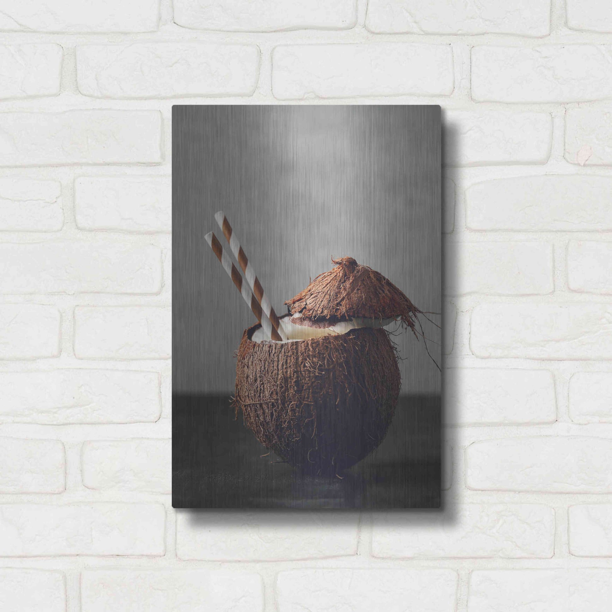 Luxe Metal Art 'Coconut Rum' by Epic Portfolio, Metal Wall Art,12x16