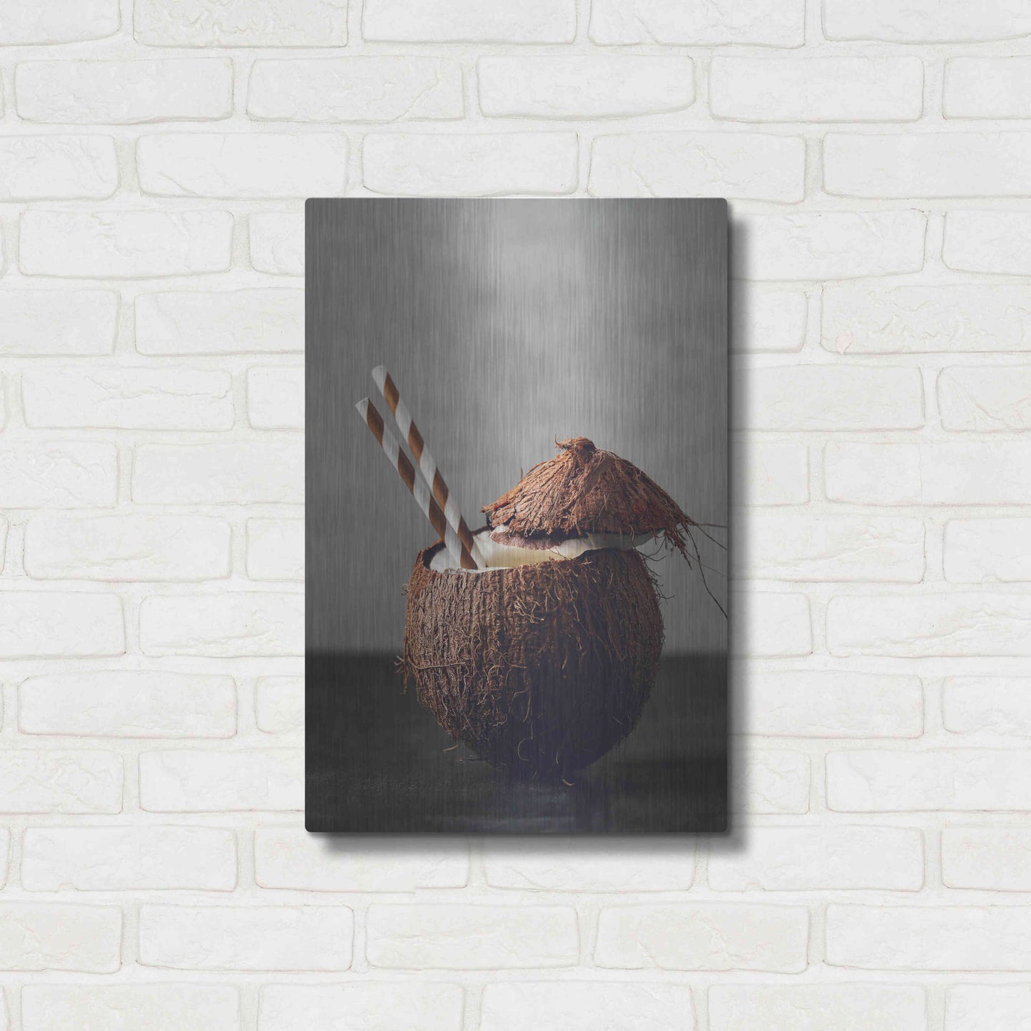 Luxe Metal Art 'Coconut Rum' by Epic Portfolio, Metal Wall Art,16x24